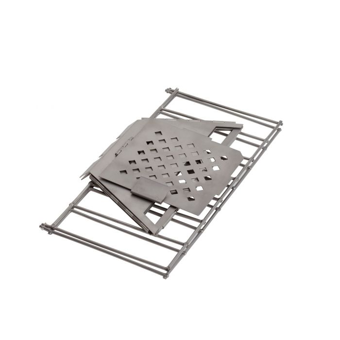 disassembled fire box grill