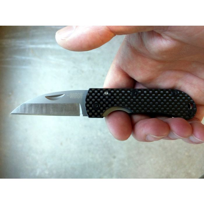Ti-Carbon Folding Knife on hand