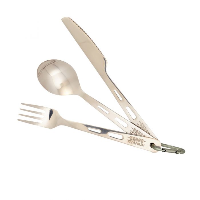 Rison Titanium Camping Cutlery Set Knife Fork & Spoon Tableware
