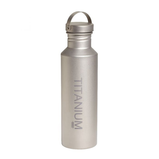 Titanium Water Bottle with Ti Lid On