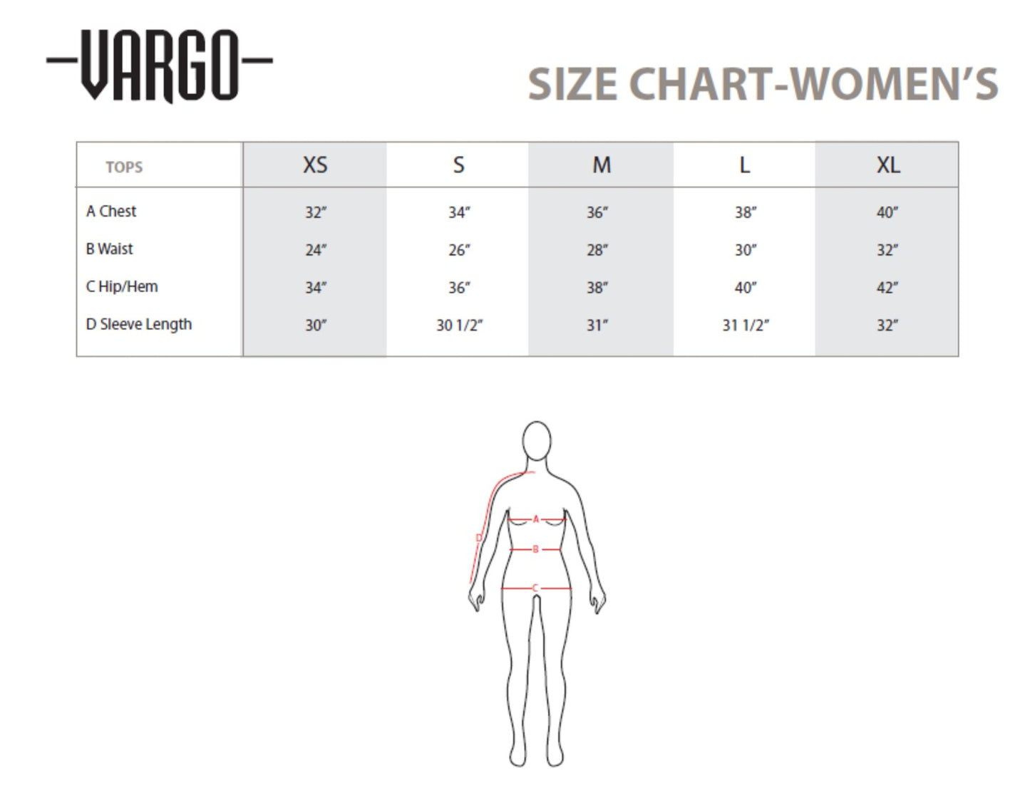 Vargo Women's Size Cart