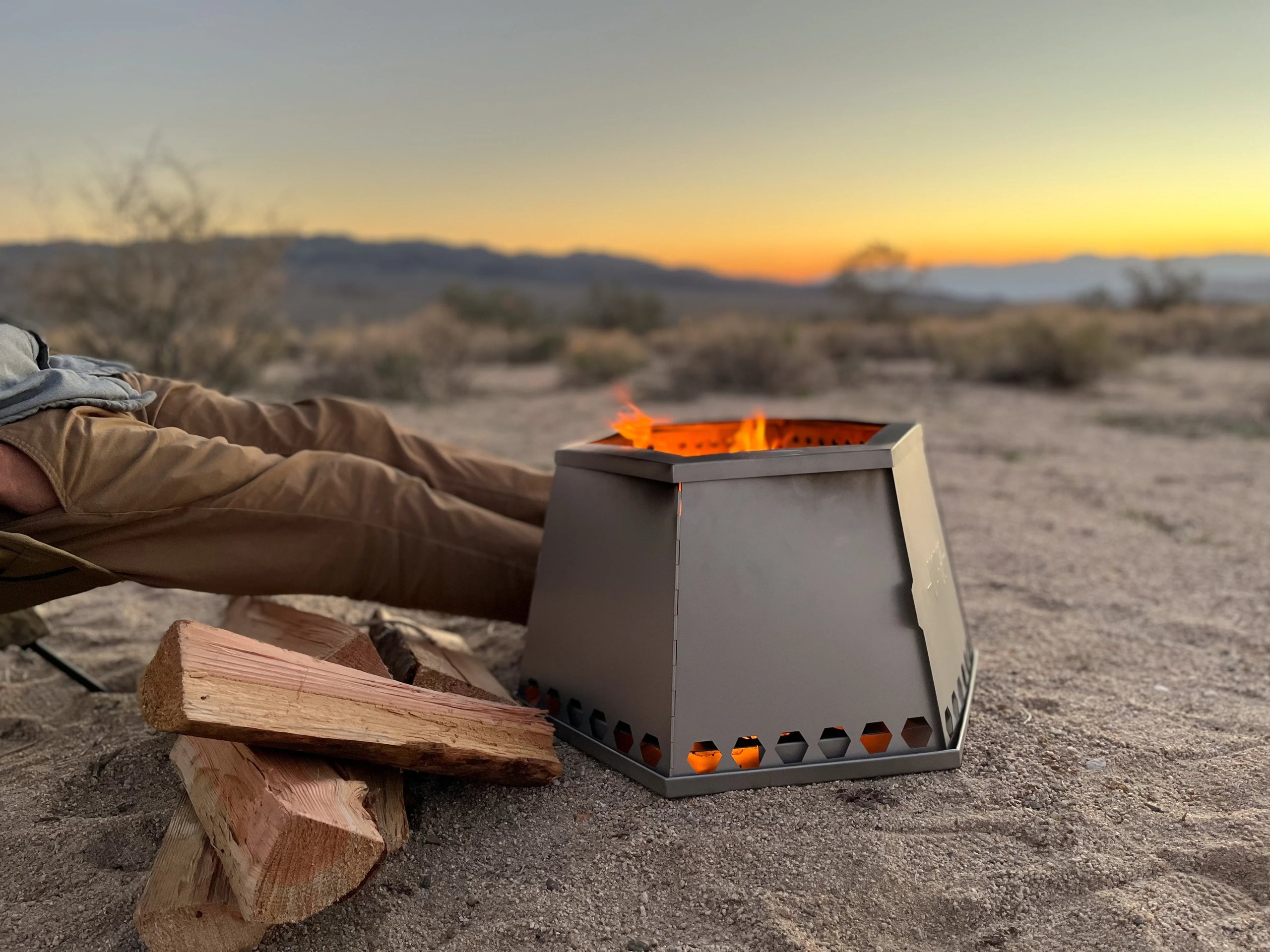 camping in the desert