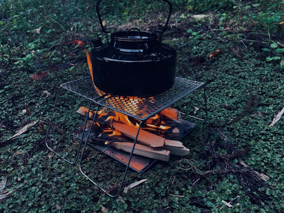 Grill Pliant Vargo Bicolore Titane - Léger, Compact, Parfait Randonnée - Neuf Sous Blister