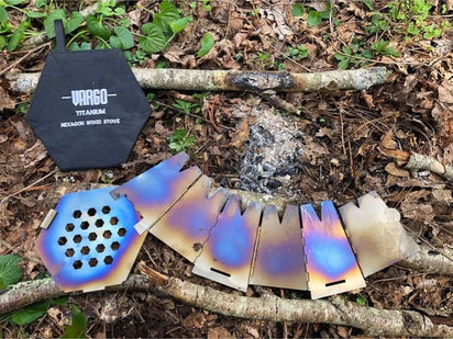 Hexagon Wood Stove | Backpacking | Stainless Steel & Titanium – VARGO Hexagon Wood Stove | Backpacking | Stainless Steel & Titanium – VARGO