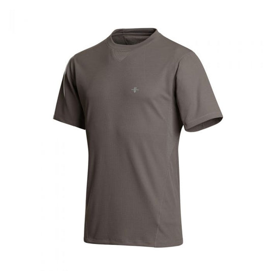 Men's grey slag short-sleeve shirt angled