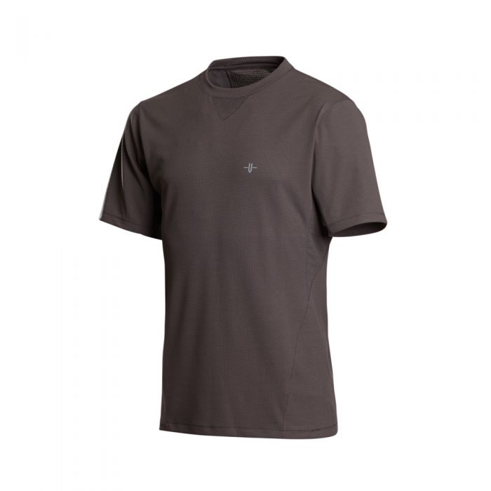 Men's plum slag short-sleeve shirt angled