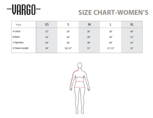 Size Chart  Women's Tops